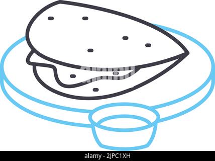 icône de la ligne de dosage du masala, symbole de contour, illustration vectorielle, signe de concept Illustration de Vecteur