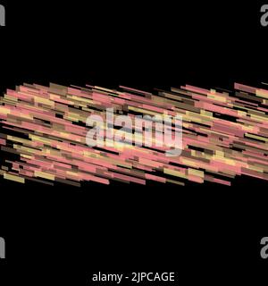 Ligne de vitesse géométrique abstraite formes et grille de torches multicolores sur fond noir isolé dans les pistes lumineuses centrales Banque D'Images