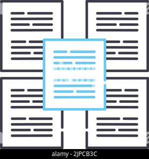 icône de scénario, symbole de contour, illustration vectorielle, signe de concept Illustration de Vecteur