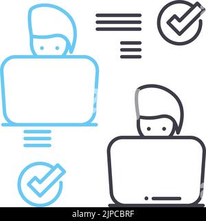 icône de ligne d'enregistrement du lecteur, symbole de contour, illustration vectorielle, signe de concept Illustration de Vecteur