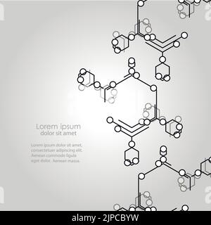 Connexion de formes sur fond clair. Concept de réseau d'entreprise. Bannière. Art géométrique. Science de la technologie médicale Illustration de Vecteur