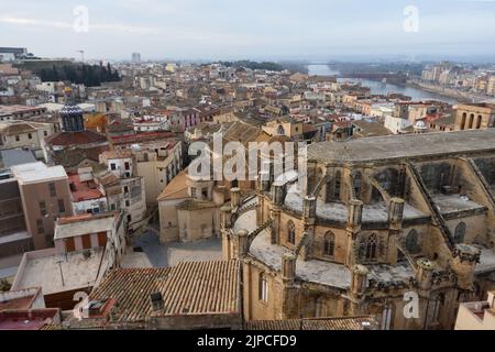 Tortosa du château Suda, province de Tarragone, Catalogne, Espagne Banque D'Images