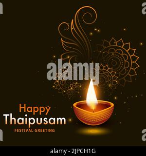 Happy Thaipusam carte Nouveau Design 2023 Banque D'Images