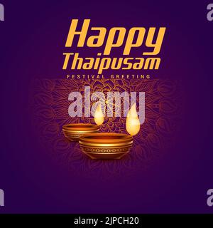 Happy Thaipusam carte Nouveau Design 2023 Banque D'Images