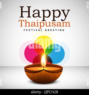 Happy Thaipusam carte Nouveau Design 2023 Banque D'Images