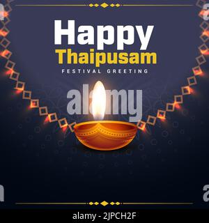 Happy Thaipusam carte Nouveau Design 2023 Banque D'Images