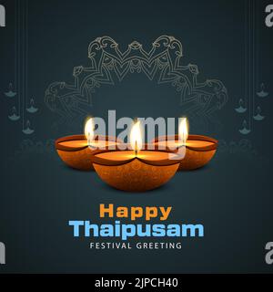 Happy Thaipusam carte Nouveau Design 2023 Banque D'Images