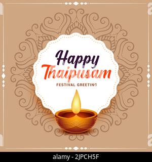 Happy Thaipusam carte Nouveau Design 2023 Banque D'Images