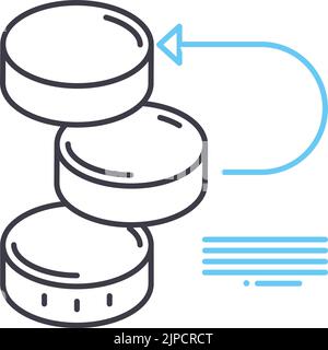 icône de ligne de blocage de produit, symbole de contour, illustration vectorielle, signe de concept Illustration de Vecteur