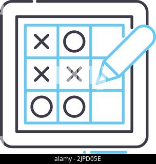 icône de ligne de tictactep, symbole de contour, illustration vectorielle, signe de concept Illustration de Vecteur