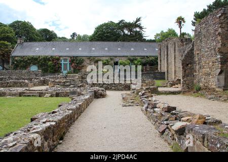 ancienne abbaye saint-guénolé à landévennec en bretagne (france) Banque D'Images