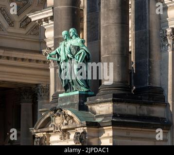 cathédrale de berlin, sculpture en bronze, sculptures en bronze Banque D'Images