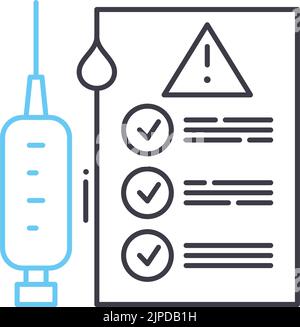 icône de ligne de libération obligatoire, symbole de contour, illustration vectorielle, signe de concept Illustration de Vecteur