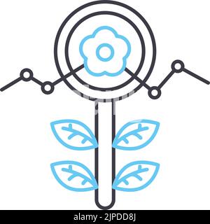 icône de ligne de niveau de croissance, symbole de contour, illustration vectorielle, signe de concept Illustration de Vecteur