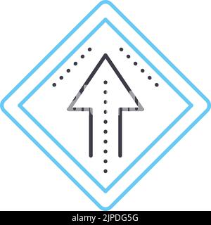 icône de ligne droite, symbole de contour, illustration vectorielle, signe de concept Illustration de Vecteur