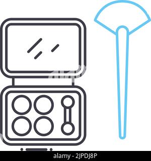 icône de ligne de maquillage, symbole de contour, illustration vectorielle, signe de concept Illustration de Vecteur