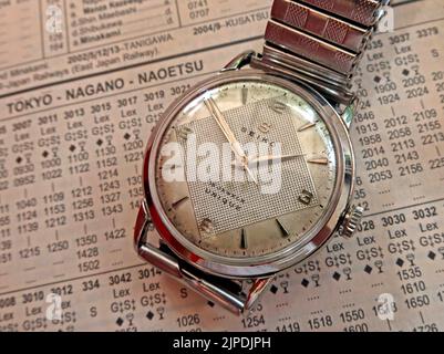 1956 Seiko modèle unique, 15 bijoux Banque D'Images