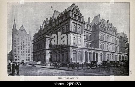 POST-OFFICE du guide ' pittoresque Chicago et guide de la foire mondiale ' publié en 1893 Publisher Lennox Pub Co Banque D'Images