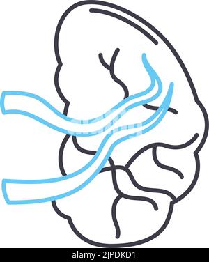 icône de la ligne de la rate, symbole de contour, illustration du vecteur, signe de concept Illustration de Vecteur