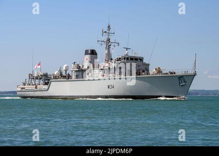 HMS Middleton (M34) est un navire de guerre contre les mines de la classe Hunt exploité par la Marine royale - juillet 2021. Banque D'Images