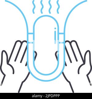 icône de ligne de génération de charge, symbole de contour, illustration vectorielle, signe de concept Illustration de Vecteur