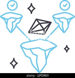 icône de ligne de carte de niveau, symbole de contour, illustration vectorielle, signe de concept Illustration de Vecteur