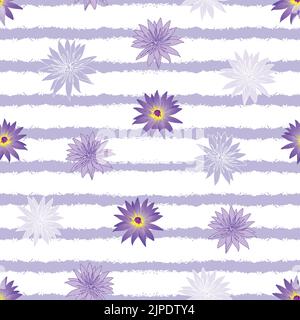 Motif fleuri sans coutures dans des couleurs violettes Illustration de Vecteur
