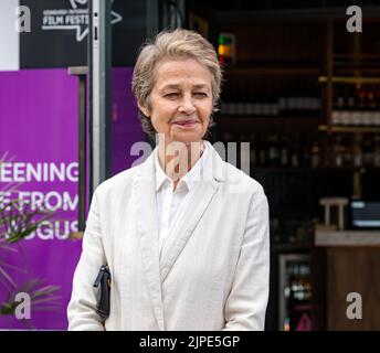 Édimbourg, Écosse, Royaume-Uni, 17th août 2022. La première britannique du film Juniper au Festival international du film d'Édimbourg : l'acteur Charlotte Rampling. Crédit : Sally Anderson/Alay Live News Banque D'Images