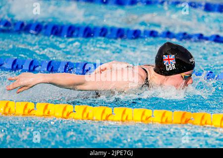 ROME, ITALIE - AOÛT 17: Laura Kathleen Stephens d'Angleterre pendant le papillon féminin 200m à l'Aquatics européen Roma 2022 au Stadio del Nuoto on 17 août 2022 à Rome, Italie (photo par Nikola Krstic/BSR Agency) NOCNSF Banque D'Images