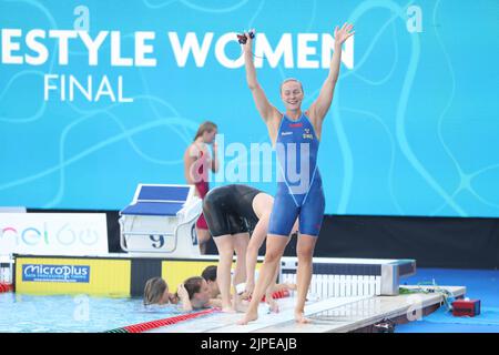 Rome, Latium, Italie. 16th août 2022. Au Foro Italico de Rome, sixième jour du Championnat d'Europe de la natation. Dans cette photo Sarah Sjoestroem (image de crédit: © Paolo Pizzi/Pacific Press via ZUMA Press Wire) Banque D'Images