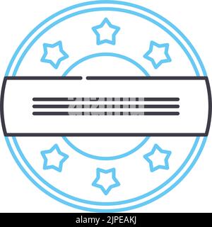 icône de ligne de souche en caoutchouc, symbole de contour, illustration vectorielle, signe de concept Illustration de Vecteur