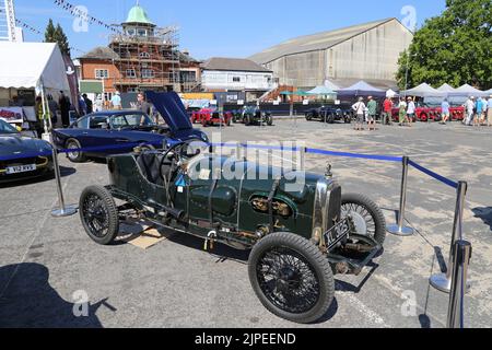 Aston Martin « Green Pea » (1922), Aston Martin Heritage Day 2022, Brooklands Museum, Weybridge, Surrey, Angleterre, Royaume-Uni, Europe Banque D'Images