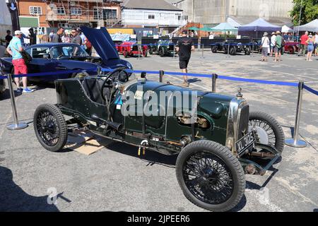 Aston Martin « Green Pea » (1922), Aston Martin Heritage Day 2022, Brooklands Museum, Weybridge, Surrey, Angleterre, Royaume-Uni, Europe Banque D'Images