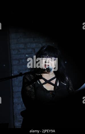 Lydia Lunch a parlé à TV Eye à New York, juillet 2022, photos Nadja Sayej Banque D'Images