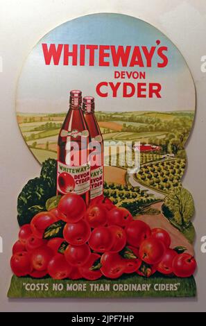 Poster publicitaire pour Whiteways Devon Cyder « pas plus que des cidres ordinaires » Banque D'Images