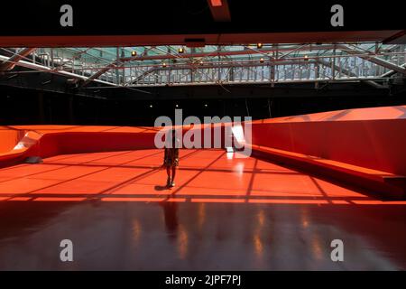 Salle rouge au Macro (Musée d'art contemporain de Rome) Banque D'Images