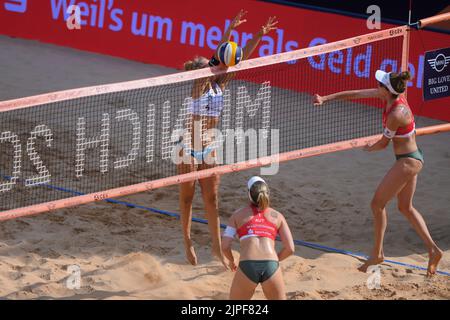 Menia Bentele (Suisse). Beach Volley. Championnats d'Europe Munich 2022 Banque D'Images