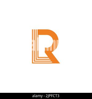 lettre lr rayures géométrique logo vecteur Illustration de Vecteur