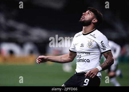 Sao Paulo, Brésil. 18th août 2022. SP - Sao Paulo - 08/17/2022 - 2022 COUPE BRÉSILIENNE, CORINTHIENS X ATLETICO-GO - Yuri Alberto Corinthiens joueur pendant un match contre Atletico-GO à l'Arena Corinthiens stade pour le championnat Copa do Brasil 2022. Photo: Ettore Chiereguini/ AGIF/Sipa USA crédit: SIPA USA/Alay Live News Banque D'Images