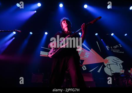 Toronto, Canada. 17th août 2022. Le guitariste Dino Bardot du groupe de rock écossais Franz Ferdinand se produit à History Nightclub à Toronto, CANADA crédit : Bobby Singh/Alay Live News Banque D'Images