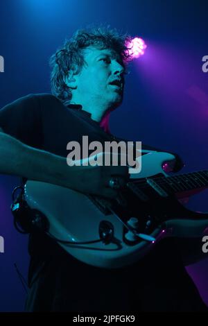 Toronto, Canada. 17th août 2022. Le guitariste Dino Bardot du groupe de rock écossais Franz Ferdinand se produit à History Nightclub à Toronto, CANADA crédit : Bobby Singh/Alay Live News Banque D'Images