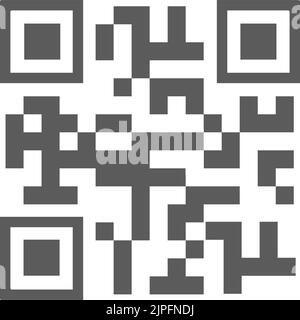 Exemple de code QR pour la numérisation de smartphone icône isolée. Échantillon vectoriel de lecture de code Quick Response, code à barres matriciel bidimensionnel contenant des données, un localisateur, un identificateur, un tracker de site Web ou d'application Illustration de Vecteur