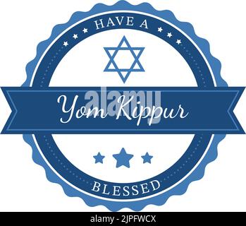 Yom Kippur Celebration dessin manuel de dessin animé Illustration à plat au jour de l'expiation dans le judaïsme sur la conception d'arrière-plan Illustration de Vecteur