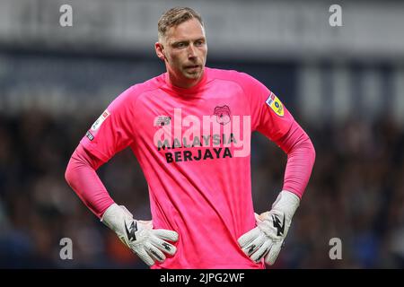 West Bromwich, Royaume-Uni. 17th août 2022. Ryan Allsop #1 de Cardiff City pendant le match à West Bromwich, Royaume-Uni le 8/17/2022. (Photo de Gareth Evans/News Images/Sipa USA) Credit: SIPA USA/Alay Live News Banque D'Images