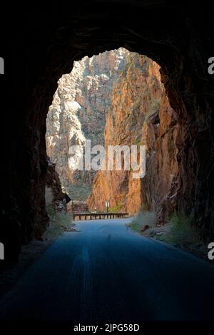 Gilman tunnels, Forest Service Rd 376, Nouveau-Mexique, États-Unis Banque D'Images