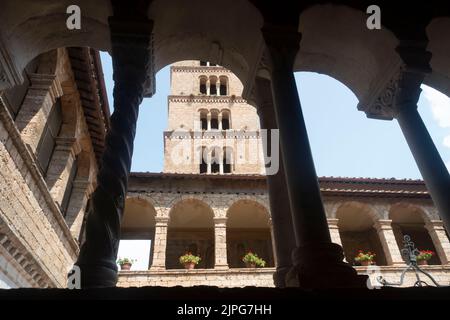 Subiaco, Latium - août 2022 - Monastère de Santa Scolastica, un des 12 fondé par Saint Benoît Banque D'Images