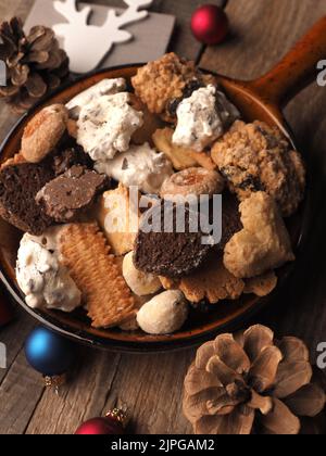 biscuits de noël, plateau à biscuits, biscuits de noël, plateaux à biscuits Banque D'Images