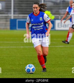 Linfield Ladies vs Crusaders Strikers 17th août 2022 - New Midgley Park, Belfast - Danske Bank Women's Premiership Banque D'Images