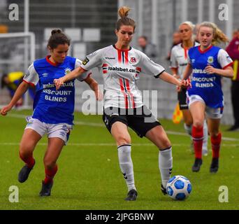 Linfield Ladies vs Crusaders Strikers 17th août 2022 - New Midgley Park, Belfast - Danske Bank Women's Premiership Banque D'Images