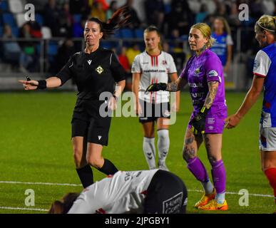 Linfield Ladies vs Crusaders Strikers 17th août 2022 - New Midgley Park, Belfast - Danske Bank Women's Premiership Banque D'Images